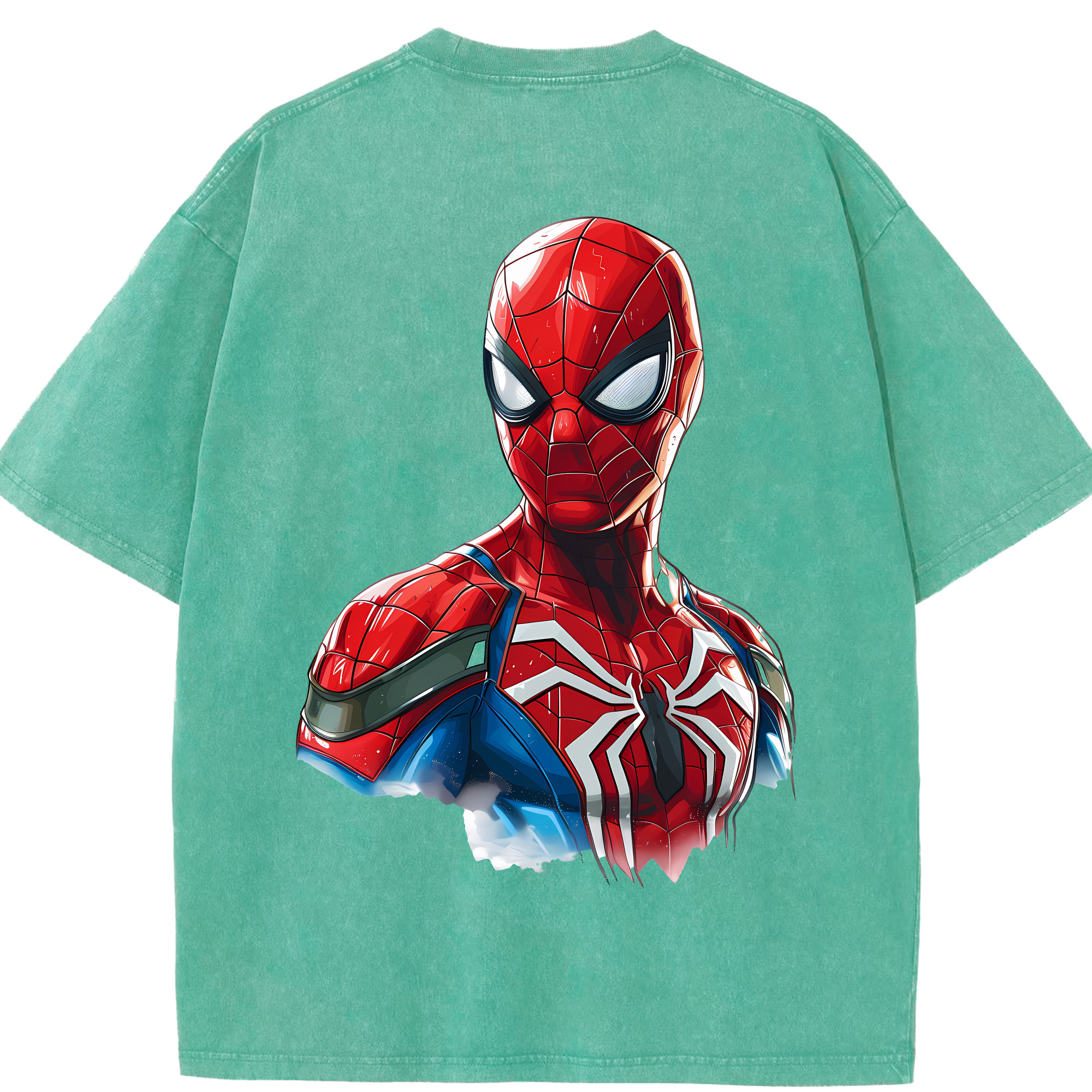 （画像用） Spider Man スパイダーマン 綿100% ヴィンテージ風 半袖Tシャツ（背面プリント）